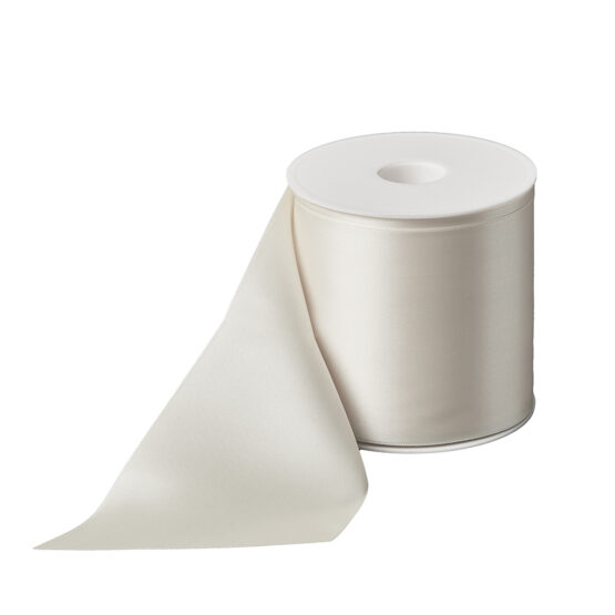 Premium-Satinband extra breit, natur, 100 mm breit - premium-qualitaet, satinband-standard, satinbaender, geschenkbaender, geschenkband-dauersortiment-geschenkbaender