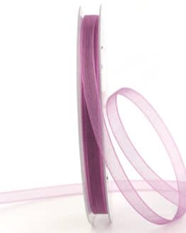 Organzaband/Chiffonband BUDGET, aubergine, 6 mm breit - organzaband, organzaband-einfarbig