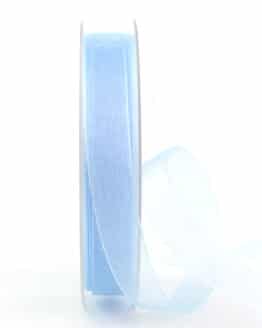 Organzaband/Chiffonband BUDGET, hellblau, 15 mm breit - organzaband-einfarbig, organzaband