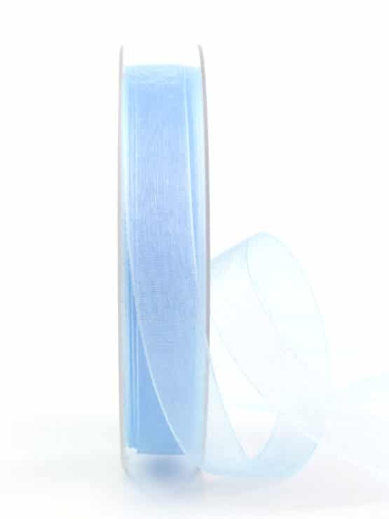 Organzaband/Chiffonband BUDGET, hellblau, 15 mm breit - organzaband, organzaband-einfarbig