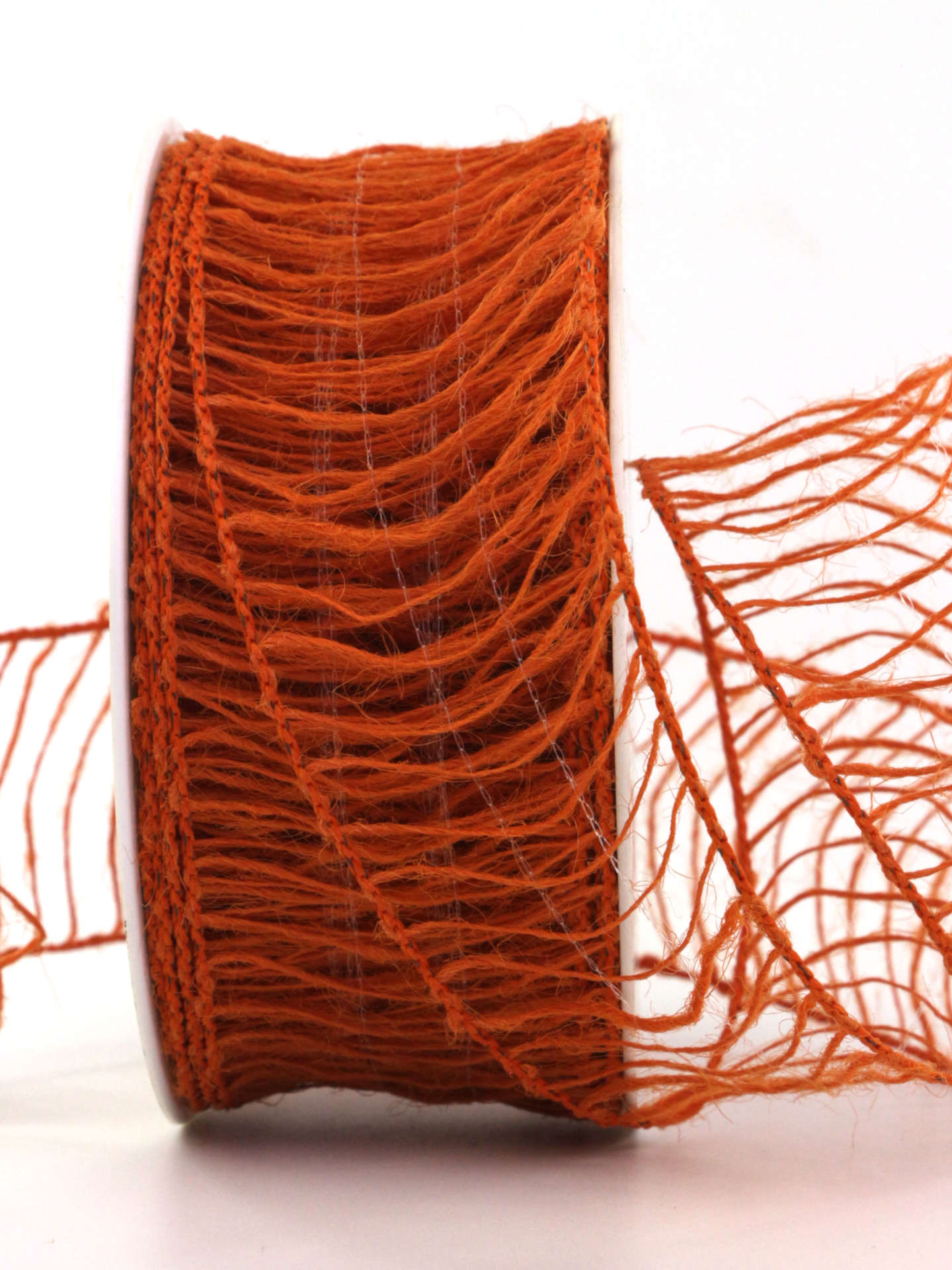 Grobes Gitterband, outdoor, orange, 50 mm breit, 10 m Rolle - netzbaender, dekobaender, geschenkbaender