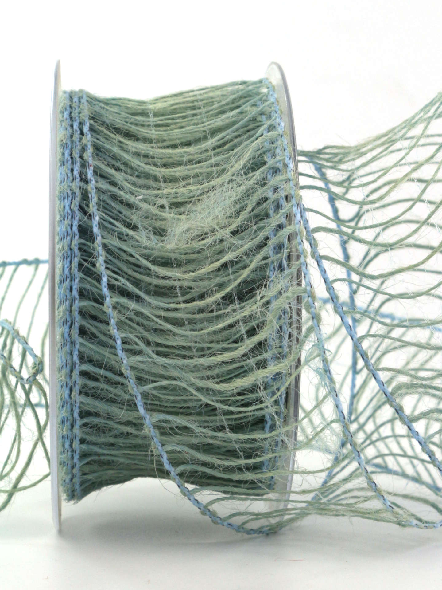 Grobes Gitterband, outdoor, eisblau, 50 mm breit, 10 m Rolle - netzbaender, dekobaender, geschenkbaender
