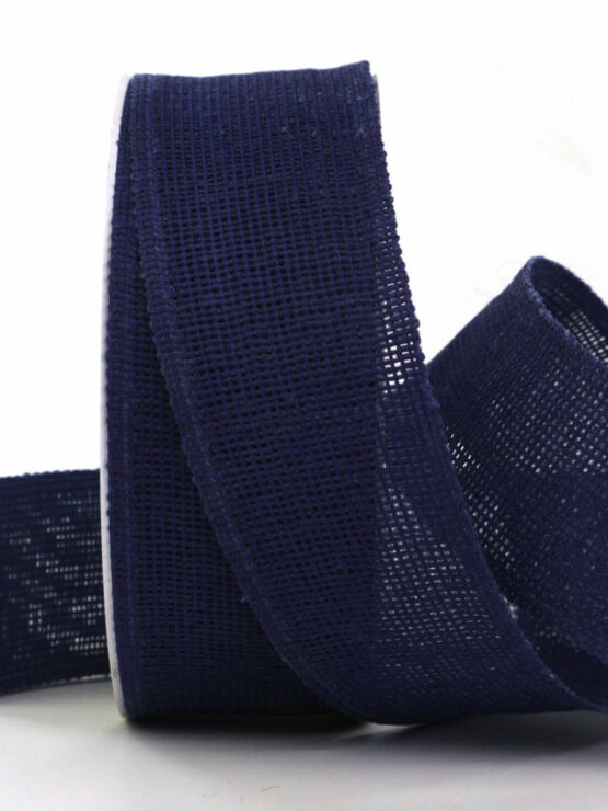 Feines Gitterband, outdoor, dunkelblau, 40 mm breit, 10 m Rolle