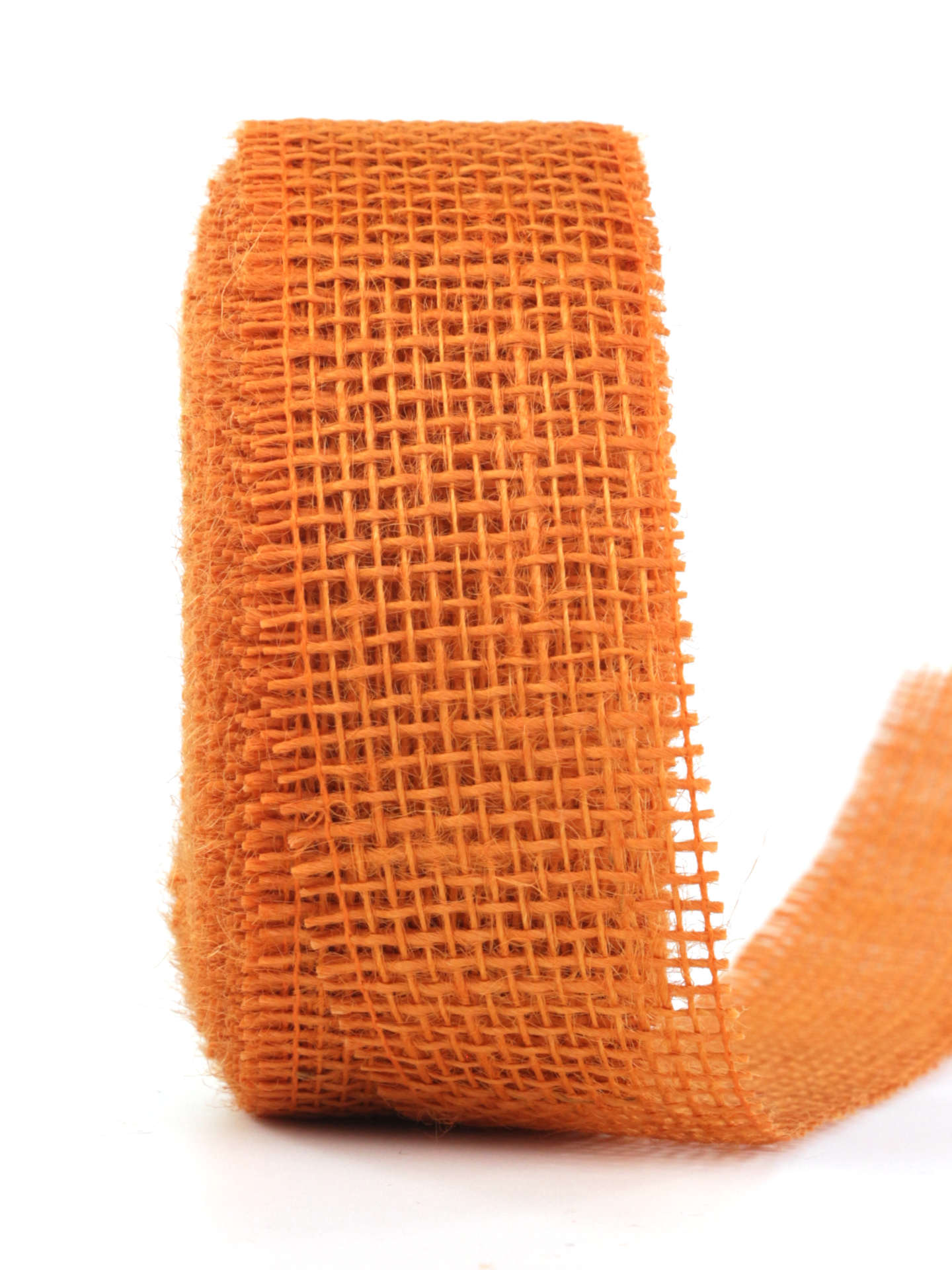Juteband, orange, 50 mm breit - jutebaender-und-jute-tischlaeufer, geschenkband-dauersortiment-geschenkbaender, eco-baender, geschenkbaender, andere-baender