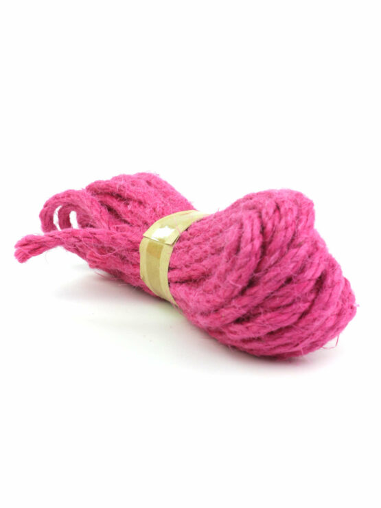 Jute-Seil, fuchsia, 5 mm breit - jutebaender-und-jute-tischlaeufer, dekobaender, kordeln-andere-baender, andere-baender