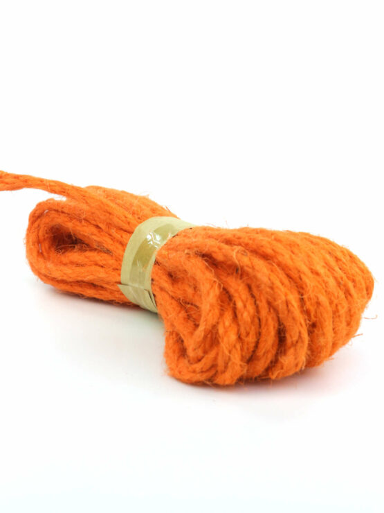 Jute-Seil, orange, 5 mm breit - jutebaender-und-jute-tischlaeufer, dekobaender, kordeln-andere-baender, andere-baender