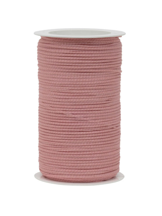 Taftband aus Baumwolle, rosa, 2 mm breit - kompostierbare-geschenkbaender, einfarbige-geschenkbaender, eco-baender, geschenkbaender, biologisch-abbaubar
