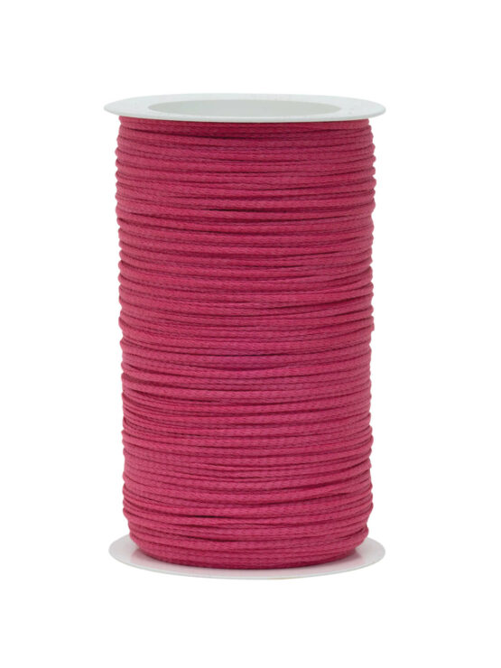 Taftband aus Baumwolle, pink, 2 mm breit - einfarbige-geschenkbaender, eco-baender, geschenkbaender, biologisch-abbaubar, kompostierbare-geschenkbaender