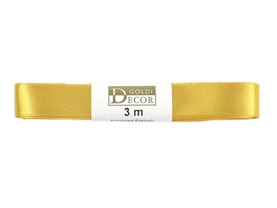 Premium-Satinband, goldgelb, 15 mm breit, 3 m Strängchen - satinband-standard, satinbaender, geschenkbaender, geschenkband-dauersortiment-geschenkbaender, premium-qualitaet