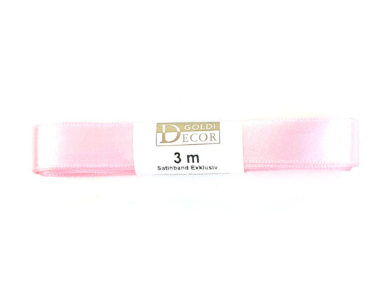 Premium-Satinband, rosa, 15 mm breit, 3 m Strängchen - geschenkband-dauersortiment-geschenkbaender, premium-qualitaet, satinband-standard, satinbaender, geschenkbaender