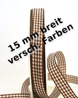 Vichy-Karo-Band, 15 mm breit - karoband
