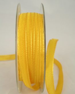 Schmales Dekoband mit Struktur, gelb, 10 mm breit - dekoband