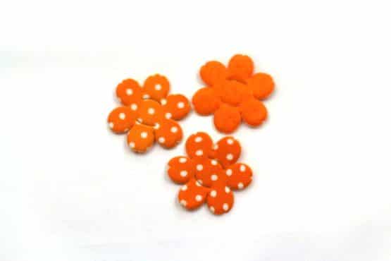 Dekoblüte zum Aufziehen, orange, 32 mm, 20 Stück - accessoires