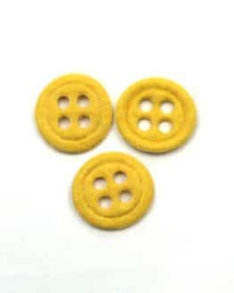 Dekoknöpfe aus Filz, gelb, ca. 32 mm, 20 Stück - accessoires