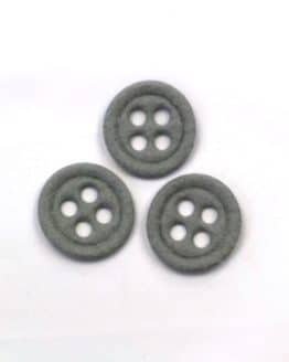 Dekoknöpfe aus Filz, grau, ca. 32 mm, 20 Stück - accessoires
