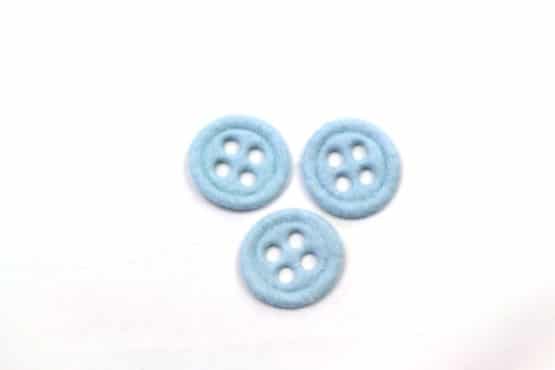Dekoknöpfe aus Filz, hellblau, ca. 32 mm, 20 Stück - accessoires