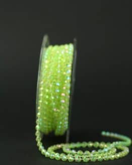 Perlenkette grün-irisé, 4 mm - dekogirlande