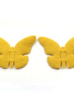 Filz-Schmetterling, gelb, 52 mm, 20 Stück - geschenkanhaenger, accessoires