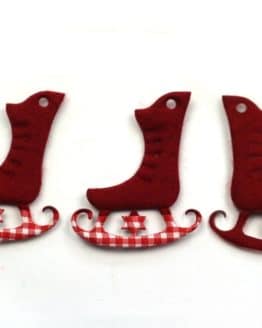 Geschenkanhänger Schlittschuh, rot, 45 mm, 20 Stück - geschenkanhaenger, accessoires