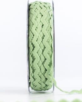 Zackenlitze “Extra”, hellgrün, 10 mm breit - geschenkband-einfarbig, dekoband