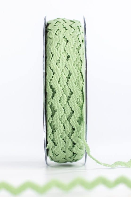 Zackenlitze “Extra”, hellgrün, 10 mm breit - dekoband, geschenkband-einfarbig
