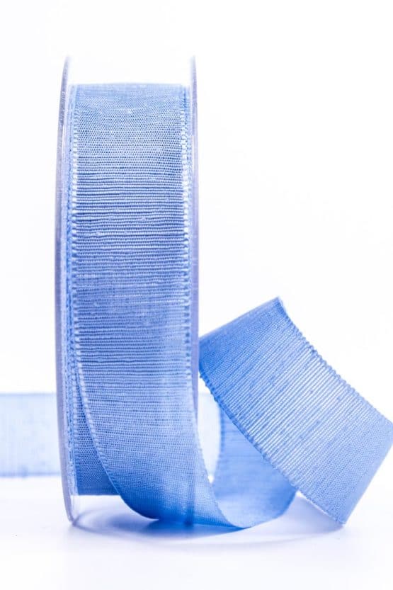 Geschenkband m. schöner Webstruktur, hellblau, 25 mm breit - dekoband, geschenkband-einfarbig