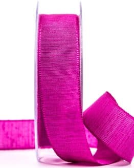 Geschenkband m. schöner Webstruktur, pink, 25 mm breit - geschenkband-einfarbig, dekoband