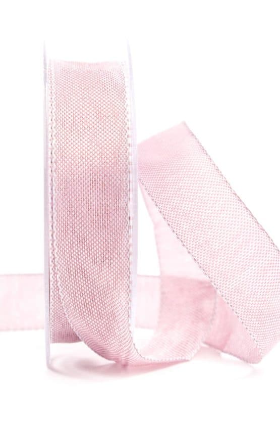 Hochwertiges einfarbiges Geschenkband, rosa, 25 mm breit - geschenkband-einfarbig, dekoband
