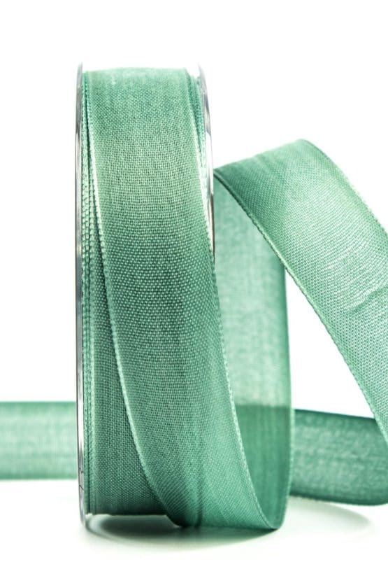 Geschenkband Leinen, mintgrün, 25 mm breit - geschenkband-einfarbig, dekoband