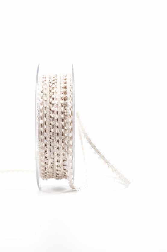 Schmales Edel-Geschenkband, creme, 7 mm breit - hochzeit