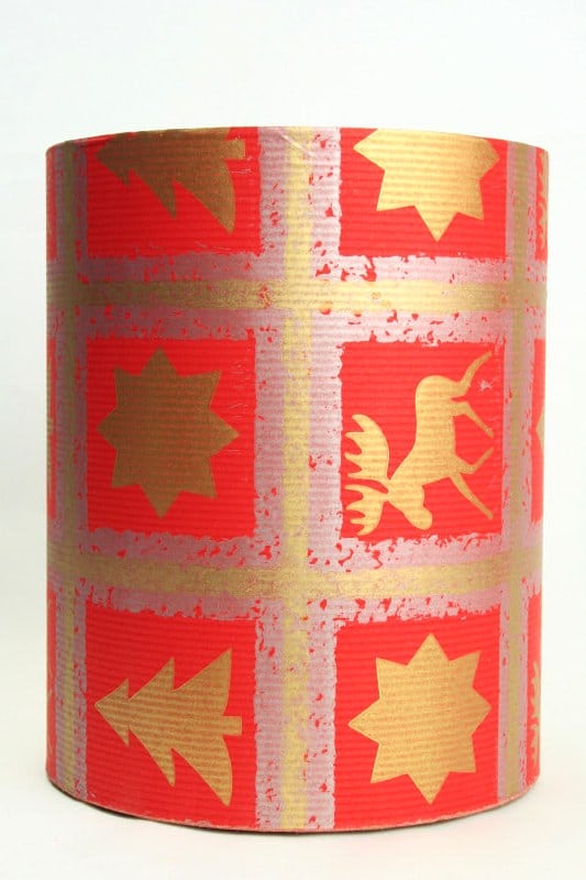 Geschenkpapier Secaré-Rolle rot-gold-silber, 20 cm - 250 m Rolle - geschenkpapier
