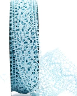 Häkelspitze, hellblau, 38 mm breit - spitzenbaender
