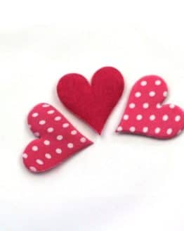 Herz, gepunktet, pink, 32 mm, 20 Stück - valentinstag, accessoires