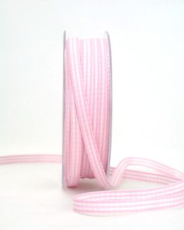 Vichy-Karoband rosa, 6 mm breit - karierte-baender, geschenkband-kariert, karoband