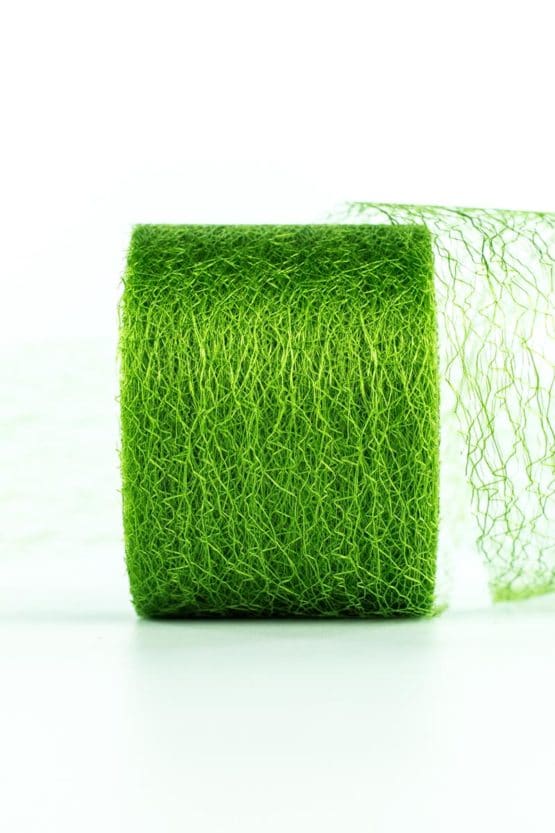 Netzband, grün, 70 mm breit - netzband, outdoor-baender, geschenkband-einfarbig, dekoband