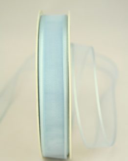 Organzaband mit Webkante, hellblau, 15 mm - organzaband-einfarbig, sonderangebot