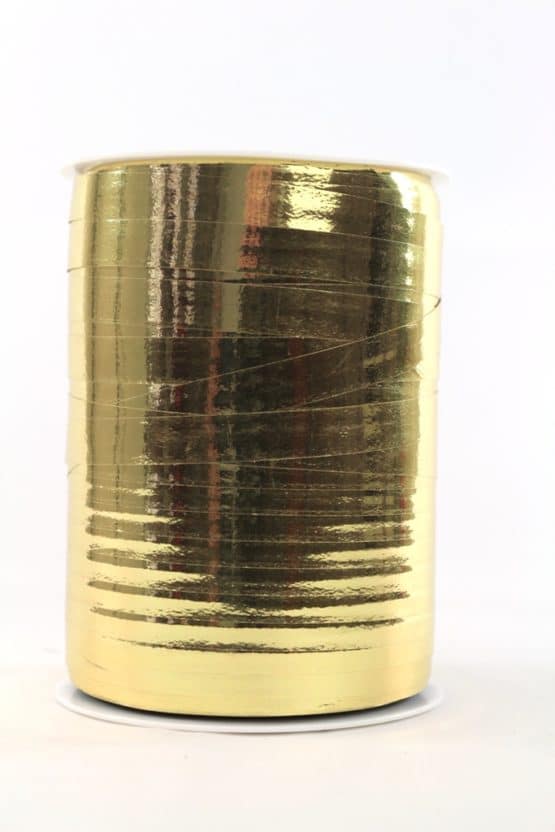 Polyringelband (Kräuselband) gold metallic, 10 mm - weihnachtsband-gold-silber, weihnachtsband, polyband, geschenkband-weihnachten, geschenkband-weihnachten-dauersortiment