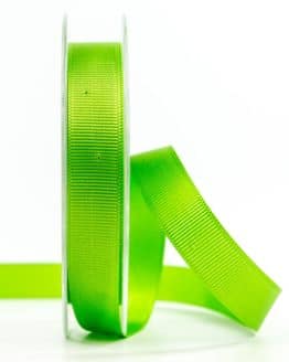 Ripsband, grasgrün, 15 mm breit - geschenkband-einfarbig, dekoband
