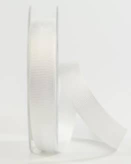 Ripsband, weiß, 15 mm breit - geschenkband-einfarbig, dekoband