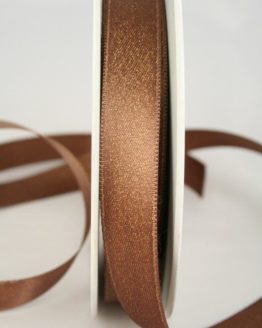 Glitzerndes Satinband braun-gold, 15 mm breit - satinband, weihnachtsband