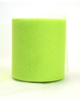 Tüll grasgrün, 100 mm breit - outdoor-baender, tuellband
