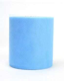 Tüll hellblau, 100 mm breit - tuellband, outdoor-baender