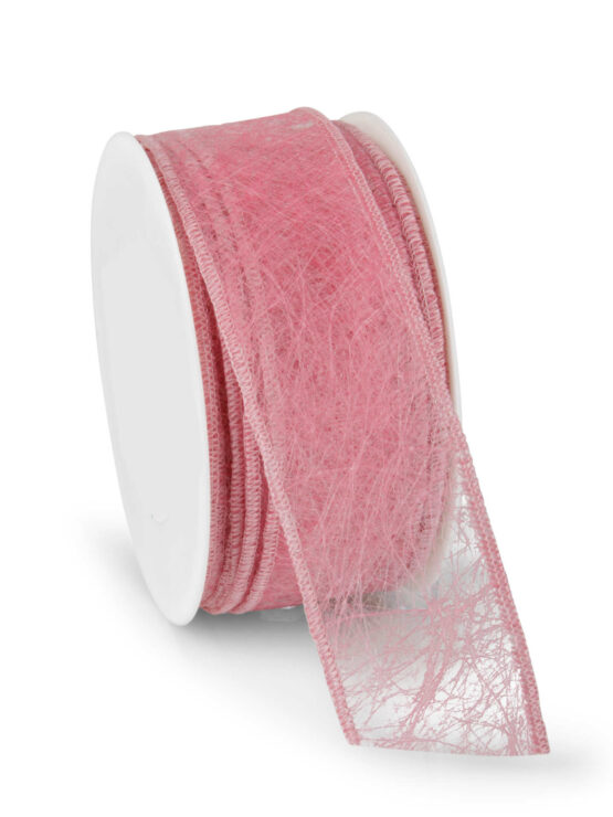Wetterfestes Vliesband mit Drahtkante, rosa, 60 mm breit - vliesbaender, outdoor-baender, andere-baender
